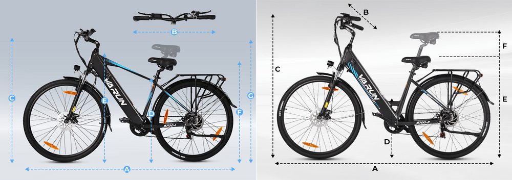VARUN S700-2 Electric Bike (Bike to Work Scheme/Cycle to Work scheme) - Size & Fit